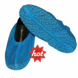 Disposable surgical nonwoven anti slip blue shoe cover